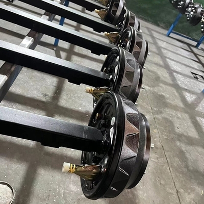 500 kg-2000 kg laadvermogen aanhangwagenas met mechanische trommelrem gemakkelijke installatie