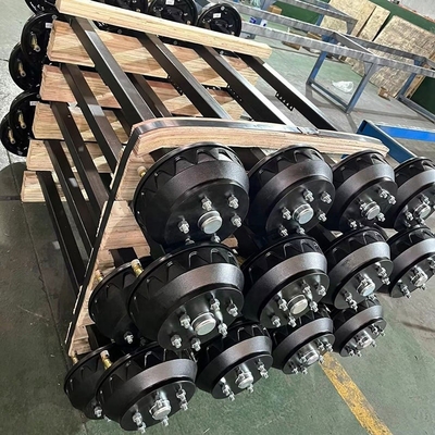 500 kg-2000 kg laadvermogen aanhangwagenas met mechanische trommelrem gemakkelijke installatie