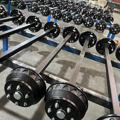 500 kg-2000 kg laadvermogen aanhangwagenas met mechanische trommelrem gemakkelijke installatie