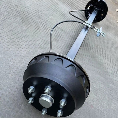 500 kg-2000 kg laadvermogen aanhangwagenas met mechanische trommelrem gemakkelijke installatie