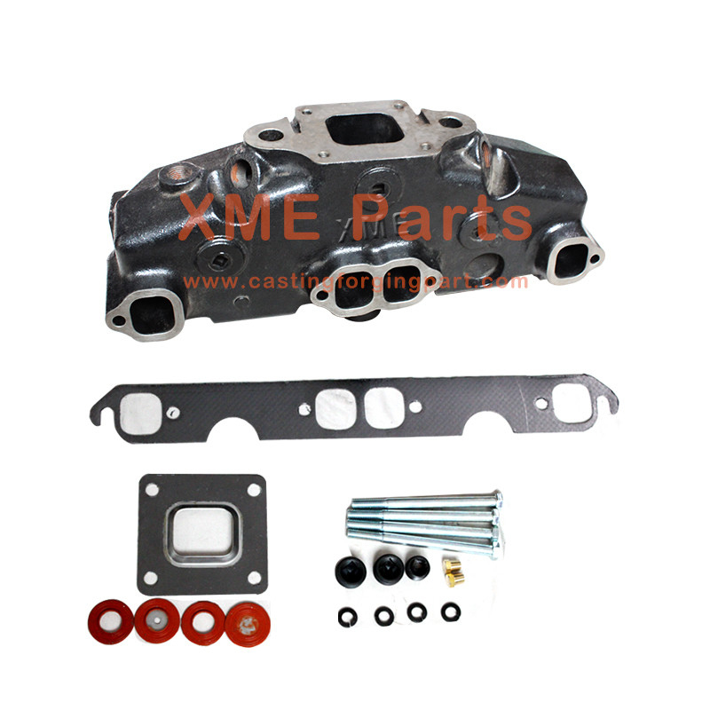 Grijs ijzeren uitlaatscheidingskrabel Elbow/Riser kit voor MerCruiser 5.0 5.7 V8 305 350 Marine Boat