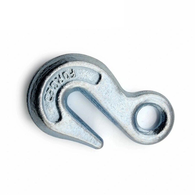 OEM smederij Lifting Rigging Eye Hook Parts Closed Die Forging Process Gesmeed Kran Hook